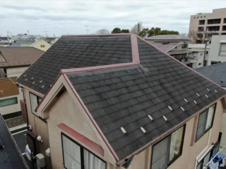 ドローンで撮影された屋根